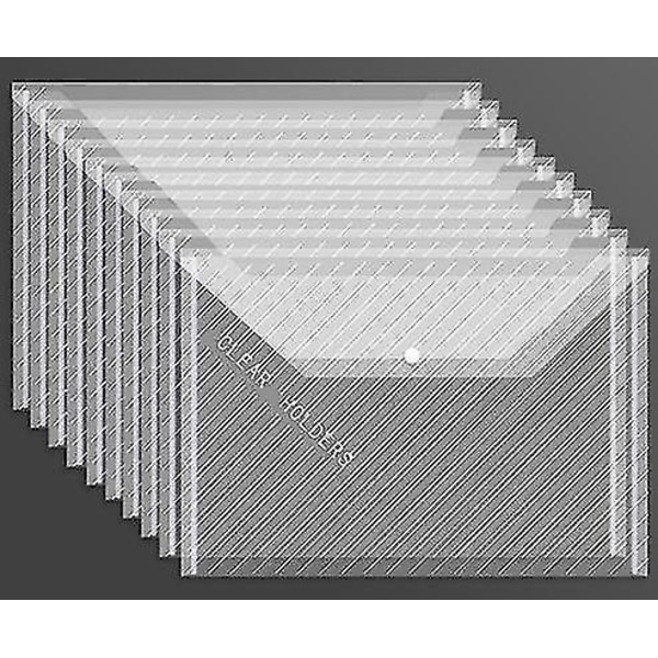 10 kpl Muoviset Asiakirjakansiot, Selkeä Asiakirjakansio A4-kokoon (B)