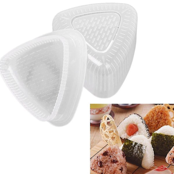 2 st Triangulära Sushiformar Onigiri Risbollspress Maker DIY Bento Kökstillbehör