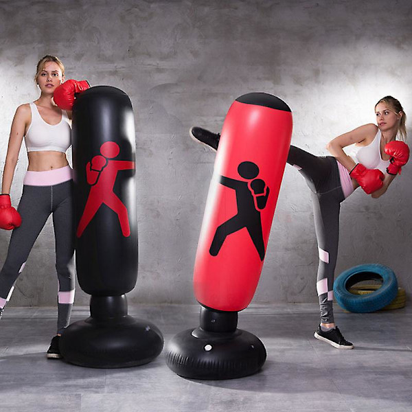 Uppblåsbar Boxningssäck för Barn, Studsande Boxningssäck, Fitness Boxningssäckar, Kolonn Tumbler Sandsäck för Träning