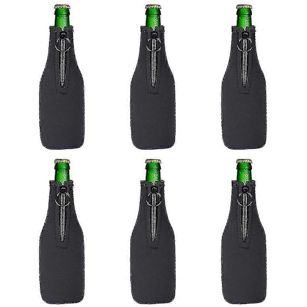 Beer Bottle Cover Sleeve Neoprene Beer Cooler Cover Insulator Sleeve With Zipper For 12 /330ml Bott