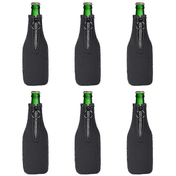 Ölflaskeöverdrag i neopren, kylväska med dragkedja för 12/330 ml flaskor