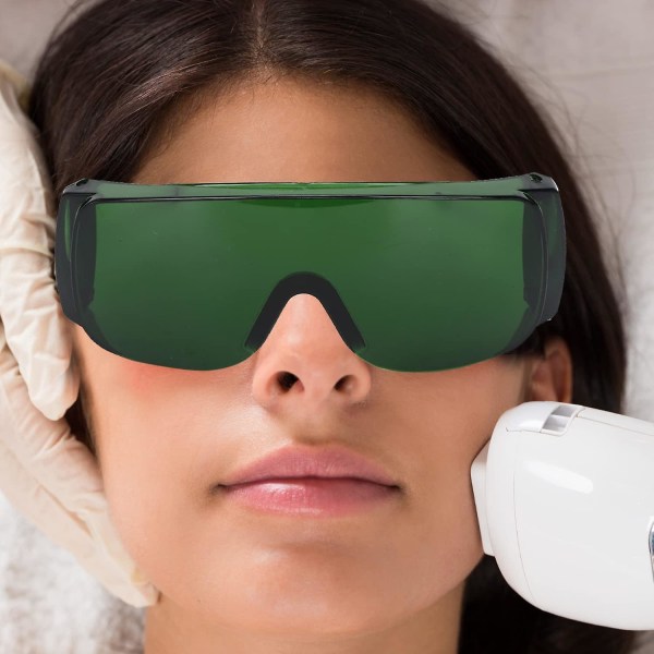 Hårborttagning Skyddsglasögon, våglängdsglasögon Laserglasögon UV-skyddsglasögon Laserglasögon (bläckgrön)