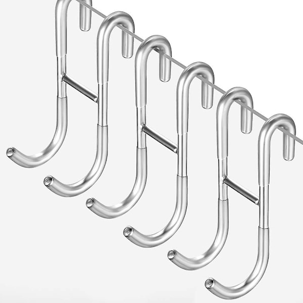 Duschkrokar i glas, duschhyllset med 3 st med silikonskydd, handdukskrokar utan borrning, duschskrapa, radiatorhängare