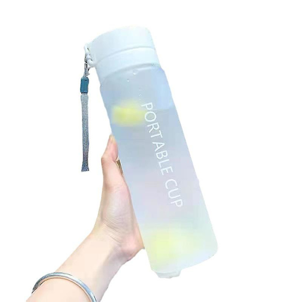 Utomhus sport bärbar plast vattenkopp stor kapacitet pojkar och flickor högt värde anti-fall enkel trend enkel vattenflaska