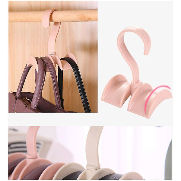 Kåbe Hanger Krog Garderobe Taske Hanger Plastik Dobbelt Krog Frakke Stativ Slips Opbevaringsstativ