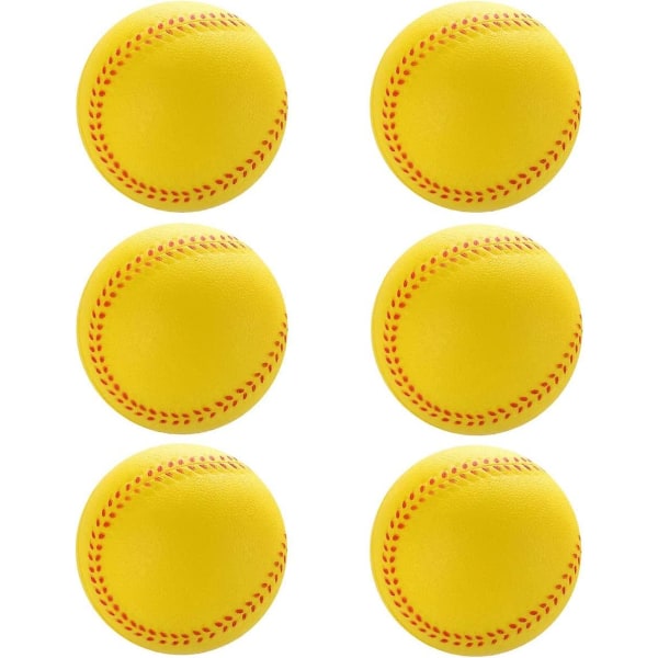 6-pack träningsbasebollar Foam baseballboll baseball för barn tonåringar softball