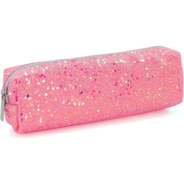 Pennfodral, Glitter Exam Pennfodral Slim Pennväska med Dragkedja Stationery Organizer Förvaringsväska Estetisk Pennfodral