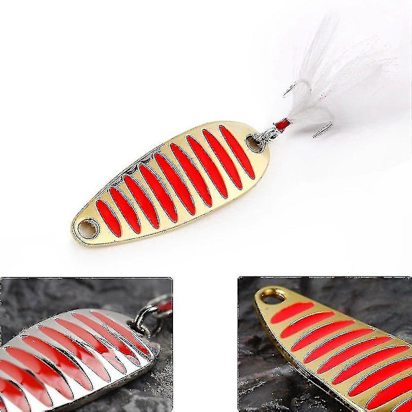1 st Metall Ing Lures Sked / silver Bait Bait Paljetter Ing Tackle