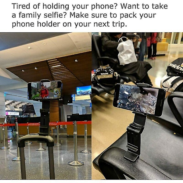 Universal Telefonhållare för Flygplan, Handsfree Hållare med 360 Graders Rotation