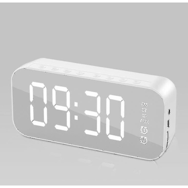 Multifunktionell LED digital väckarklocka, Bluetooth-högtalare, sängbordsljus elektronisk