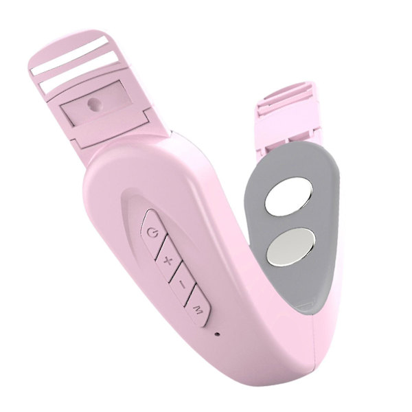 Dubbelhaka Reducer, Elektrisk V-formad Ansiktsformande Ansiktslyftningsmaskin Massager Vibration Dubbelhaka (Buzzermodell, Vit)