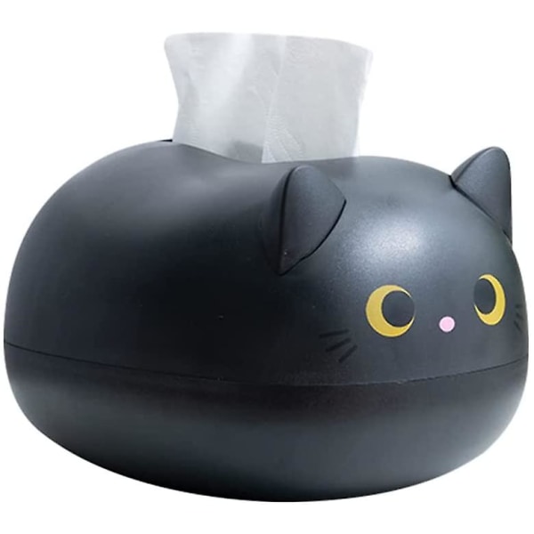 Cartoon Cat Tissue Box Multifunctional Cat Ear Toothpick Box Plastic Facial Tissue Box Cover Holder Paper Storage Box Paper Towel Dispenser Holder Des