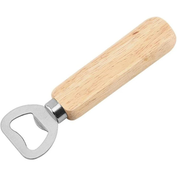 8 Stykker Træhåndtag Rustfrit Stål Ølbååbner Træhåndtag Ølbååbner Ølbååbner Med Træhåndtag, Til Hjemmet, Køkkenet, B