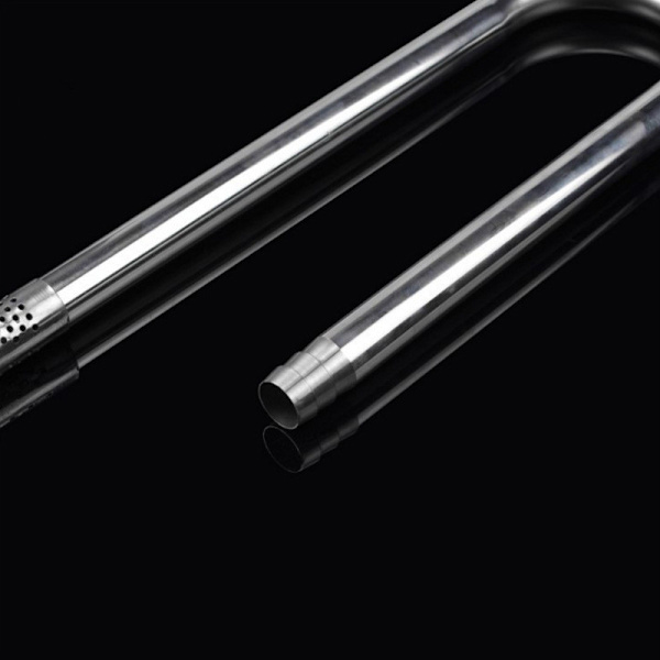 Lily Pipe Rustfrit Stål Indløb Udløb Filter til Akvarium Plantet Fisk 12mm