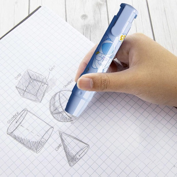 Creative Cartoon Erasers sisäänvedettävät kynän muotoiset pyyhekumit (64G)