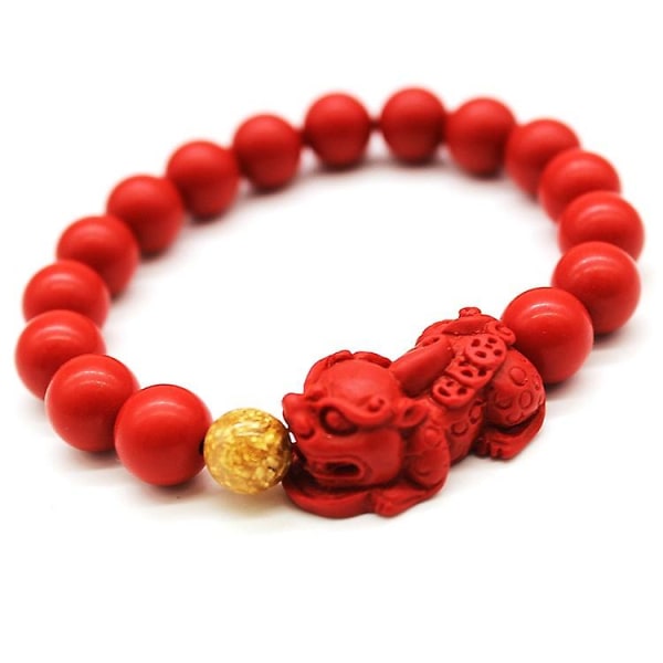Feng Shui Amulet Armband Prosperity Red Bead Armband med hänge Röd Pai Xiu/pi Yao Attract Lucky Fortune Armband för kvinnor/män