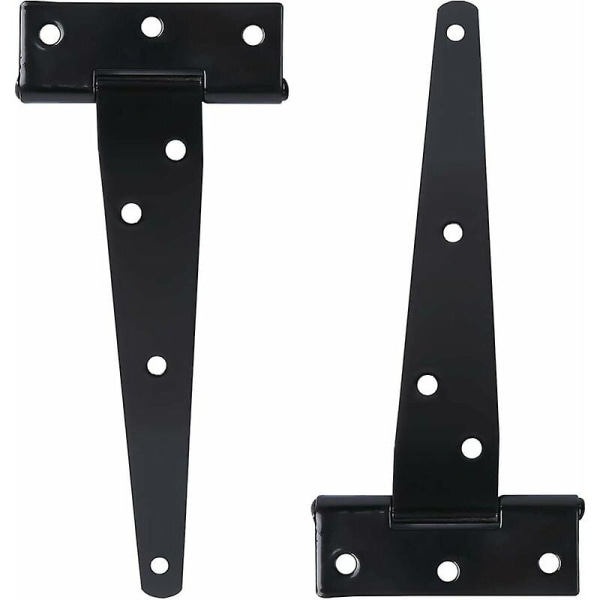 2-osaiset saranat Mustat Heavy Duty T-saranat puisille oville tai metallioville Ruostekestävät rautatalon oven saranat (6 tuumaa)
