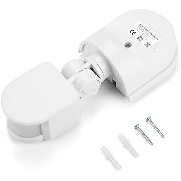 110V-240V Justerbar Afbryder PIR Bevægelsessensor Infrarød Detektor Sensorpære med Installationsskruer (Hvid)