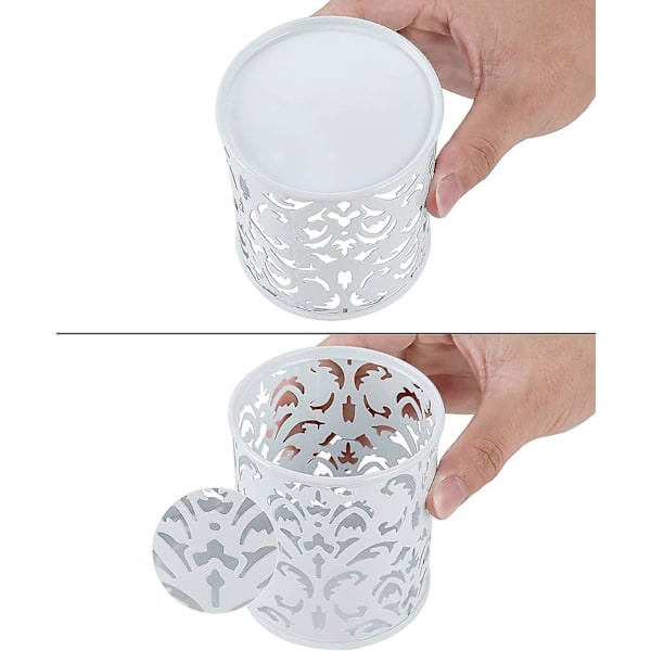 Skrivebordsarrangør Pennepot Blyantholder Makeup Børster Opbevaring Stationery Organiser, Pakke med 2, Hvid