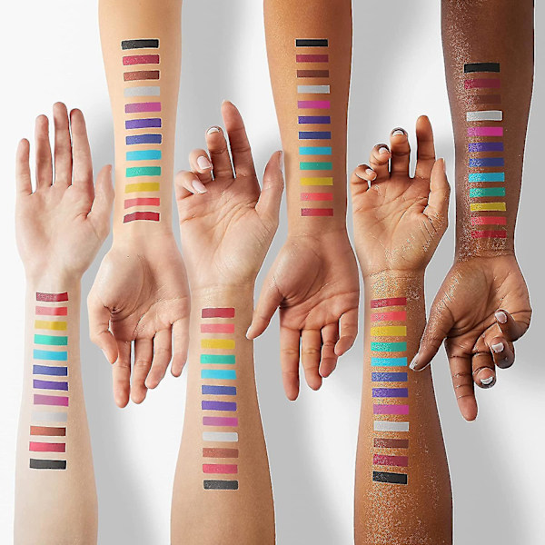 12 Farver Mat Flydende Eyeliner Sæt Regnbue Farverig Neon Eyeliner Blyant Pigmenteret Vandfast Smudssikker Langvarig Gel Eye Liner Julemakeup