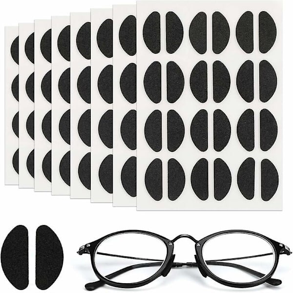 20 stk myke skumnese pads selvklebende nese pads sklisikre nese pads tynne nese pads for briller solbriller (svart)