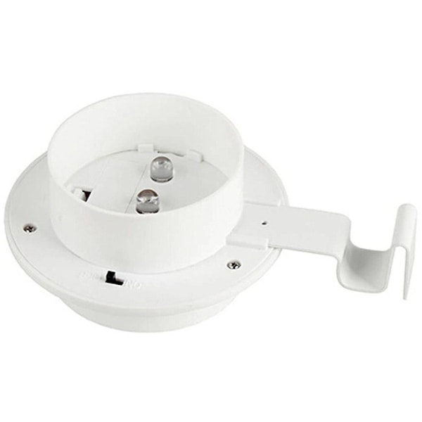 IP44 Solcells drivna 3 LED rännljus för staket, uppfart, uppfart (vit)