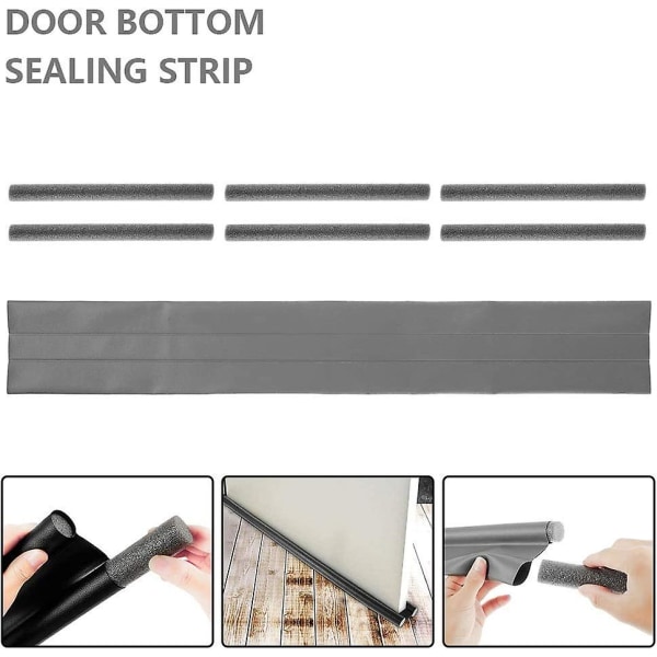 Vedonrajoitin oville - Mittaan leikattu oven tiiviste vetoa vastaan ​​- Energiaa säästävä oven pohjatiiviste jopa 96 cm - Suoja melua ja kylmää vastaan