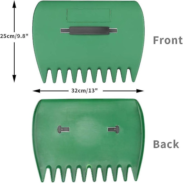 Grønne hagebladskoper, bladinnsamler griper gressgravere blader plukker opp håndriver for hagebladsøppel samler gress plenklipping 1 par