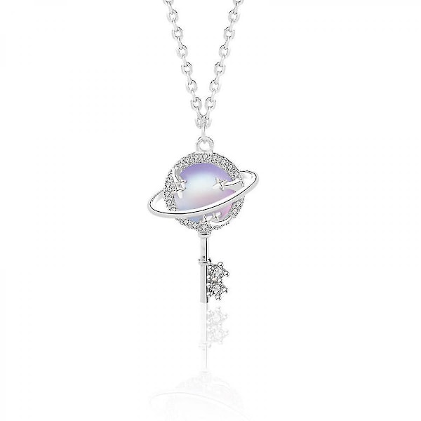 S925 Sterling Sølv Aurora Planet Nøkkelkjede Kvinner