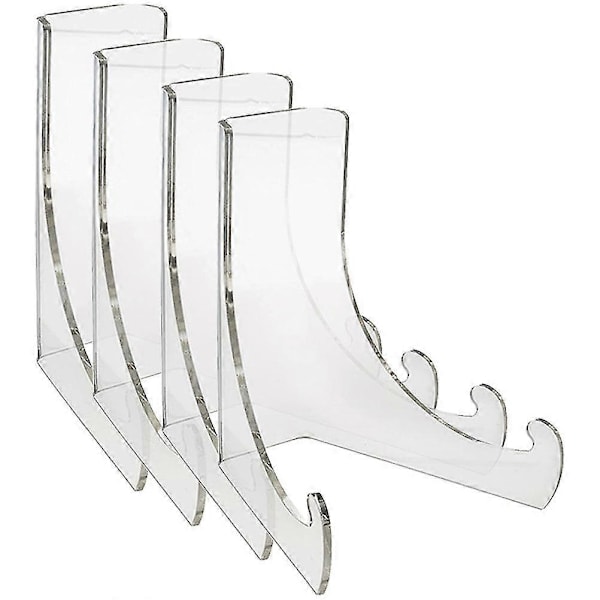 4 stk. Kunstbilde Ramme Akryl Bok Display Staffeli Tre Puer Te Kakeholder Plater Display Staffeli Holder