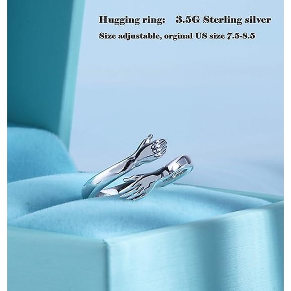 925 Sterling Silver Justerbar Kramring