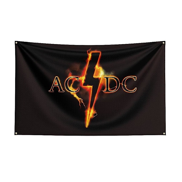 3x5ft Ac/dc Band Flag Polyester Digital Printing Music Memorabilia Banner För Dekor(60 x 90cm,J0144)