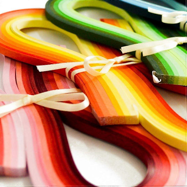 Papper Quilling Set 840 Strips 36 Färger 54cm Längd/remsa Pappersbredd