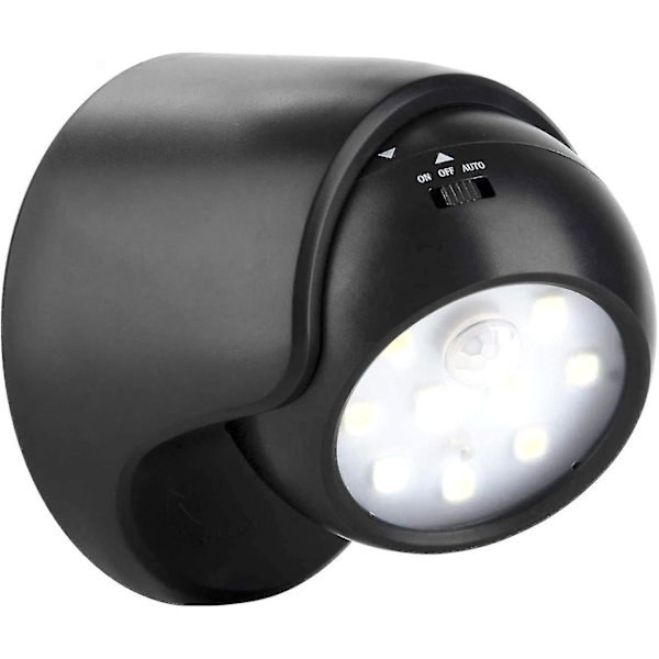 Ulkoseinävalaisin liikeanturilla | 1000 lumenin LED-ulkovalaistus | Paristoilla toimiva langaton valaistus | 360 astetta