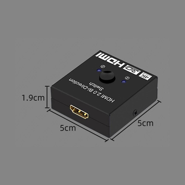 HDMI Switcher 2 In 1 Out 4k High-definition Toveis Switch One In Two Out Splitter