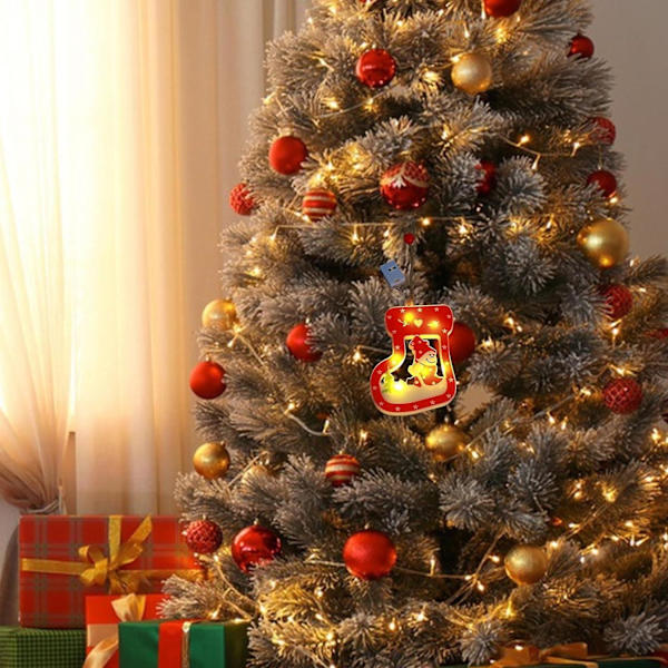 Julgransdekorationer | LED-ljusslinga med tomte | Tomtedekorationer | Julgransljus, Juldekorationer för hemmet
