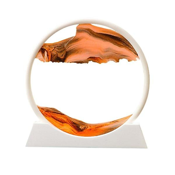 CZQIKEDA Flytande Sandkonst Bild Sandscapes, 3D Dynamisk Rund San svart One-size