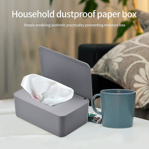 Fuktsäker, våtservetter dispenser tissuebox med lock tissue box hållare handduk utdragbar typ baby dammsäker förvaringsbox tissue förvaring