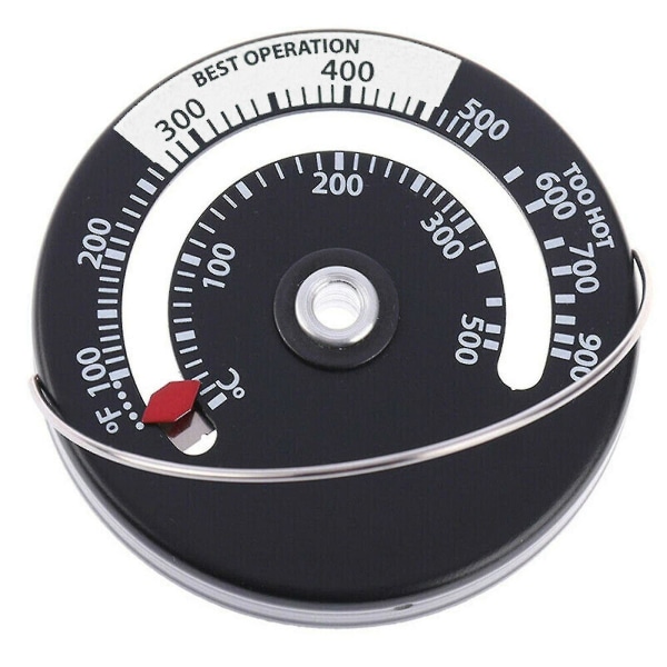 Magnetisk Vedspis Rörtermometer Öppen spis Rökgasbrännare Värmetermometer