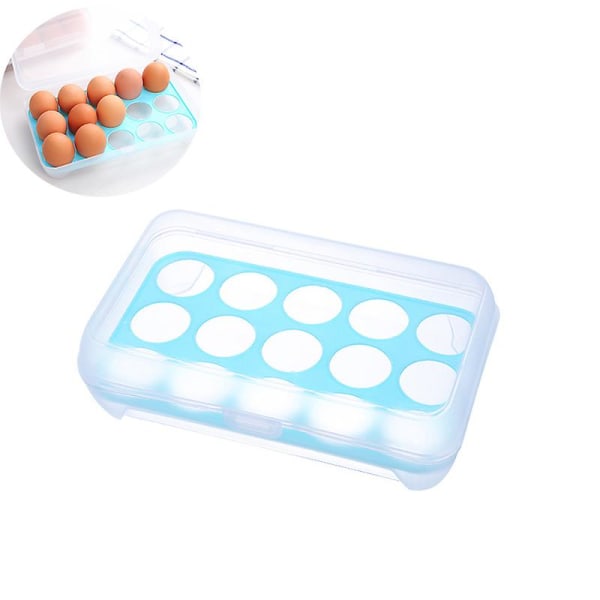 Eggholder Kjøleskap Plast Kyllingegg Oppbevaringsboks Eggholder For bruddsikker og sklisikre eggbeholder