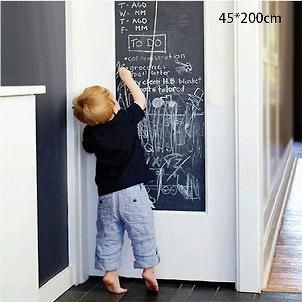 45*200CM Skiffertavla Väggstickers - Flyttbar Självhäftande Griffeltavla