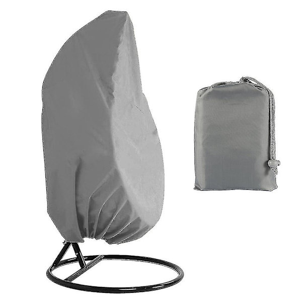 Hängande stolsöverdrag för uteplats, överdrag för gungstol, dammtätt, vattentätt överdrag för stolskydd - 115 x 190 cm - grå
