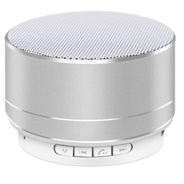 A10 mini Bluetooth-högtalare portabel utomhus kanon subwoofer ljudbox stöd TF-kort silver