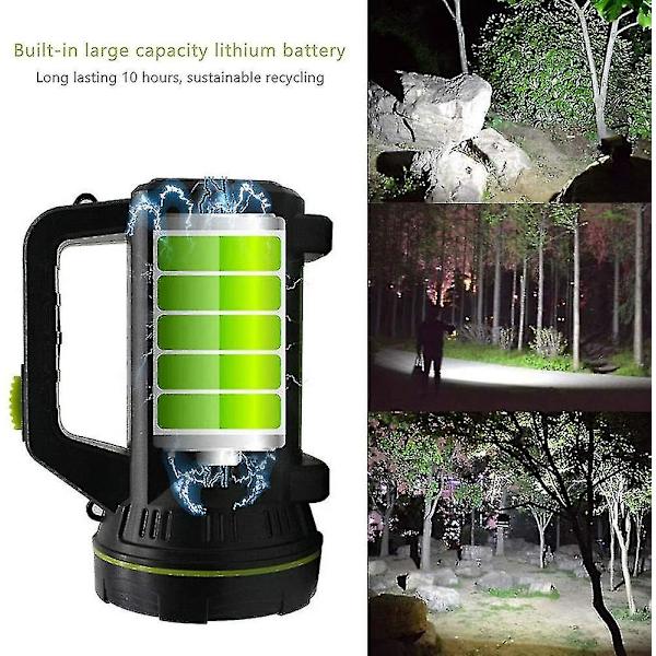 Superstark Uppladdningsbar LED-lampa med USB 6000 mAh Ficklampa