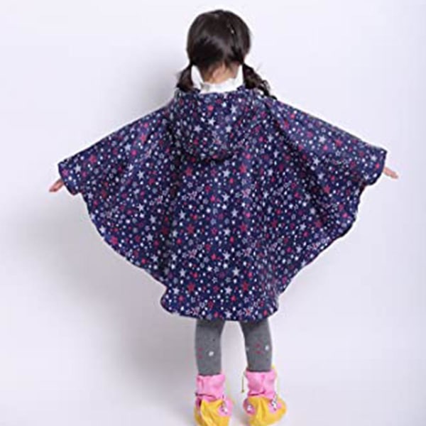 Lett regn ponchojakke for barn Vanntett regnfrakk til yttertøy (L）