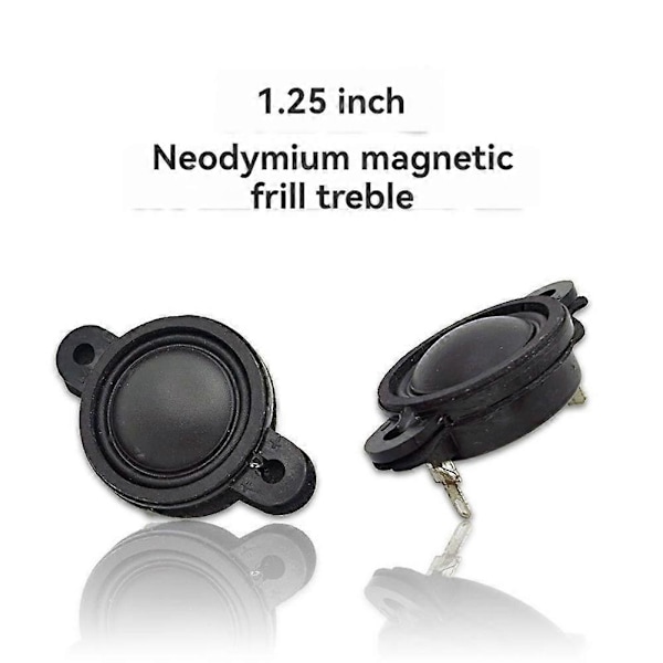 2 st 1,25 tums mini-diskant, 15W 4 Neodymium Silk Film-högtalare för DIY Bilmodifierad Diskant på Hylla