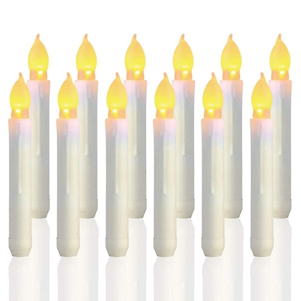 12pcs Flameless Led Taper Candle Lights, Battery Operated Harry Potter Floating Candles Compatible With Party, Classroom, Wedding, Christmas Decoratio