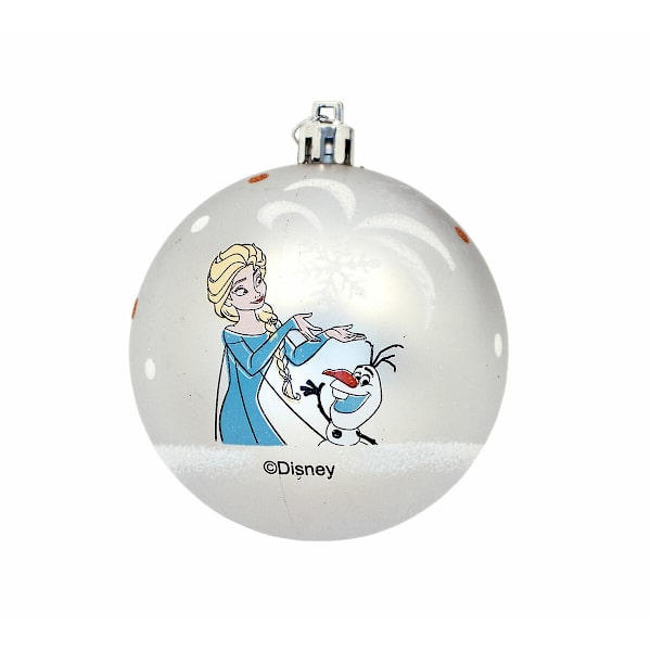 Julgranskula Frozen Memories Silver 6 stycken Plast (Ø 8 cm)