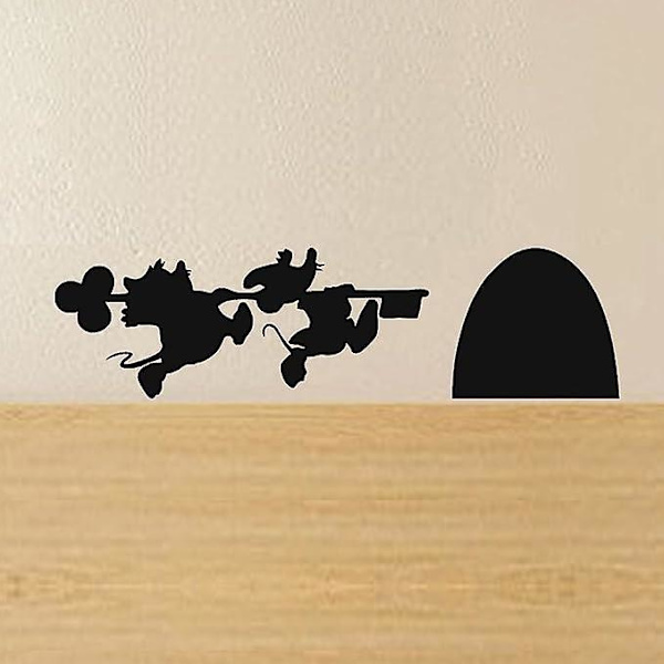 Mickey og Minnie Mouse hus vinyl vægklistermærke (9,5 x 6,3 cm)