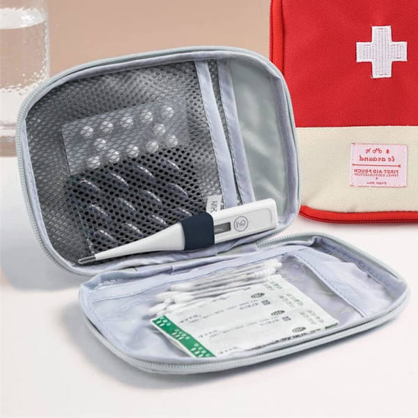 2-pack Mini Första Hjälpen Kit, Tom Första Hjälpen Väska Mini Bärbar Medicinsk Väska Första Hjälpen Väska
